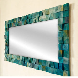 Green Pond Mirror Mosaic Wall Decor