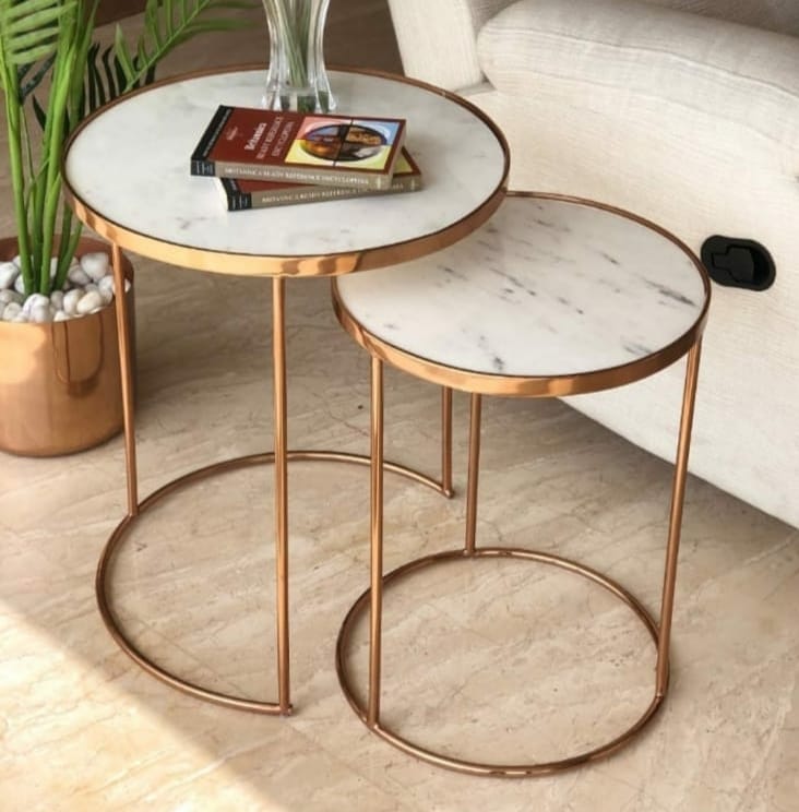 Enchanting Metallic Tables (Set of 2)
