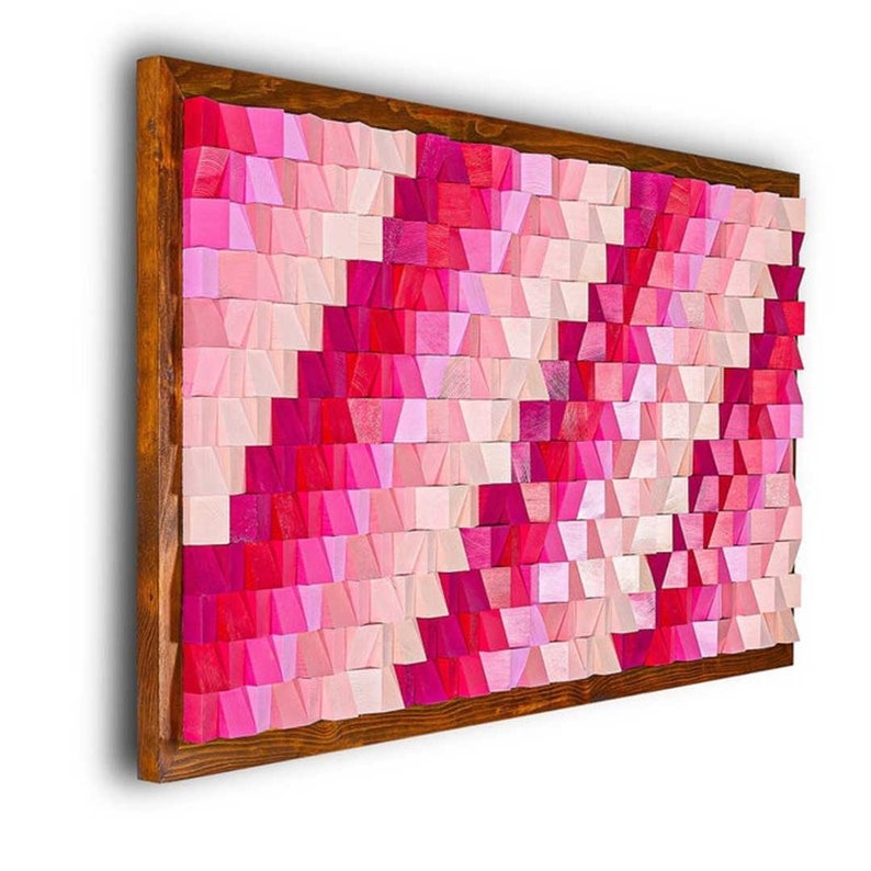 Dendrobium Wood Mosaic Wall Decor