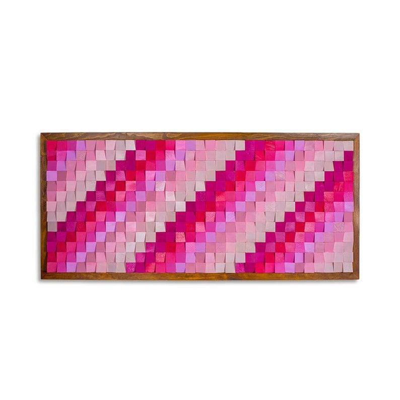 Dendrobium Wood Mosaic Wall Decor