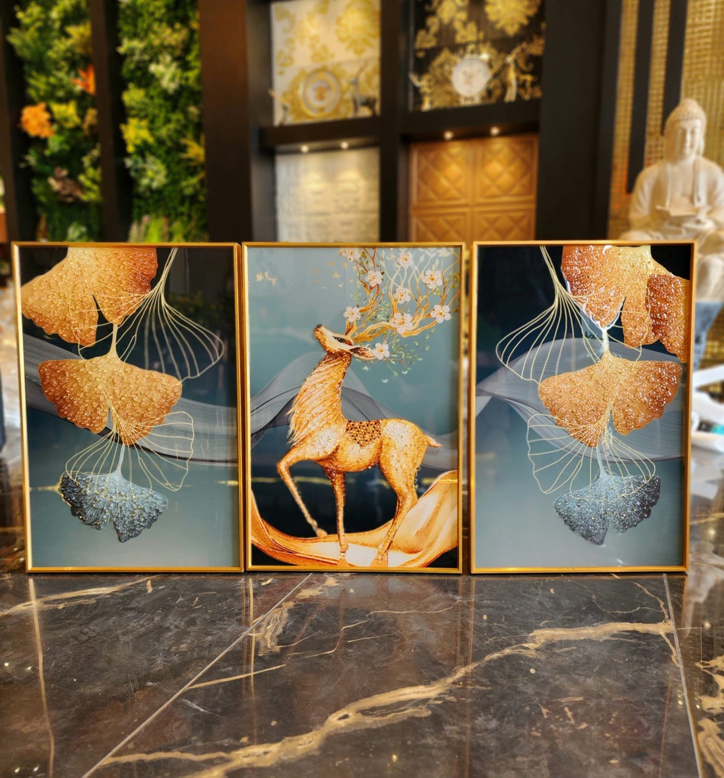 Look Deep Into Nature Crystal Painting ( Set of 3 ) Wall Decor