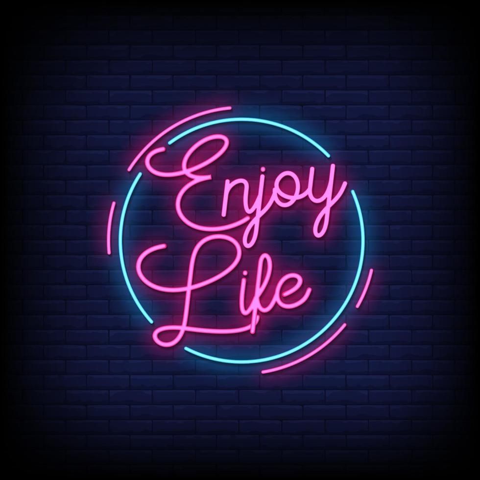 ENJOY LIFE NEON WALL ART