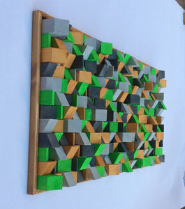 Candy Crush Wood Mosaic Wall Decor