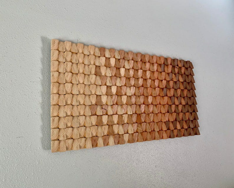 Yummy Chocolaty Wood Mosaic Wall Decor