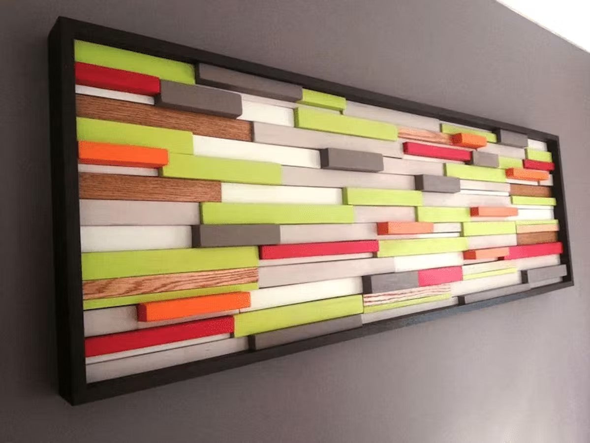 Magic Moment Plank Wood Mosaic Wall Decor