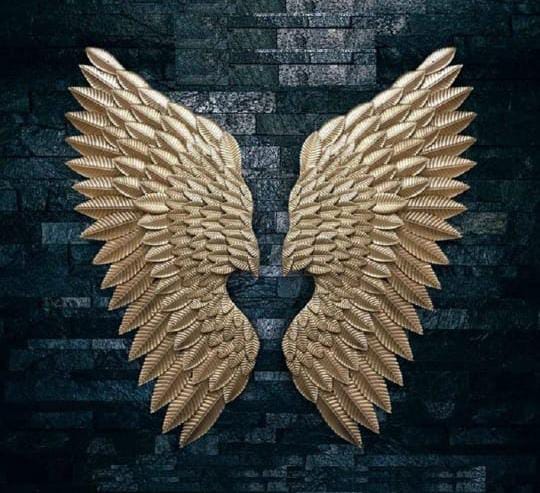 Golden Eagle Metal Wall Hanging