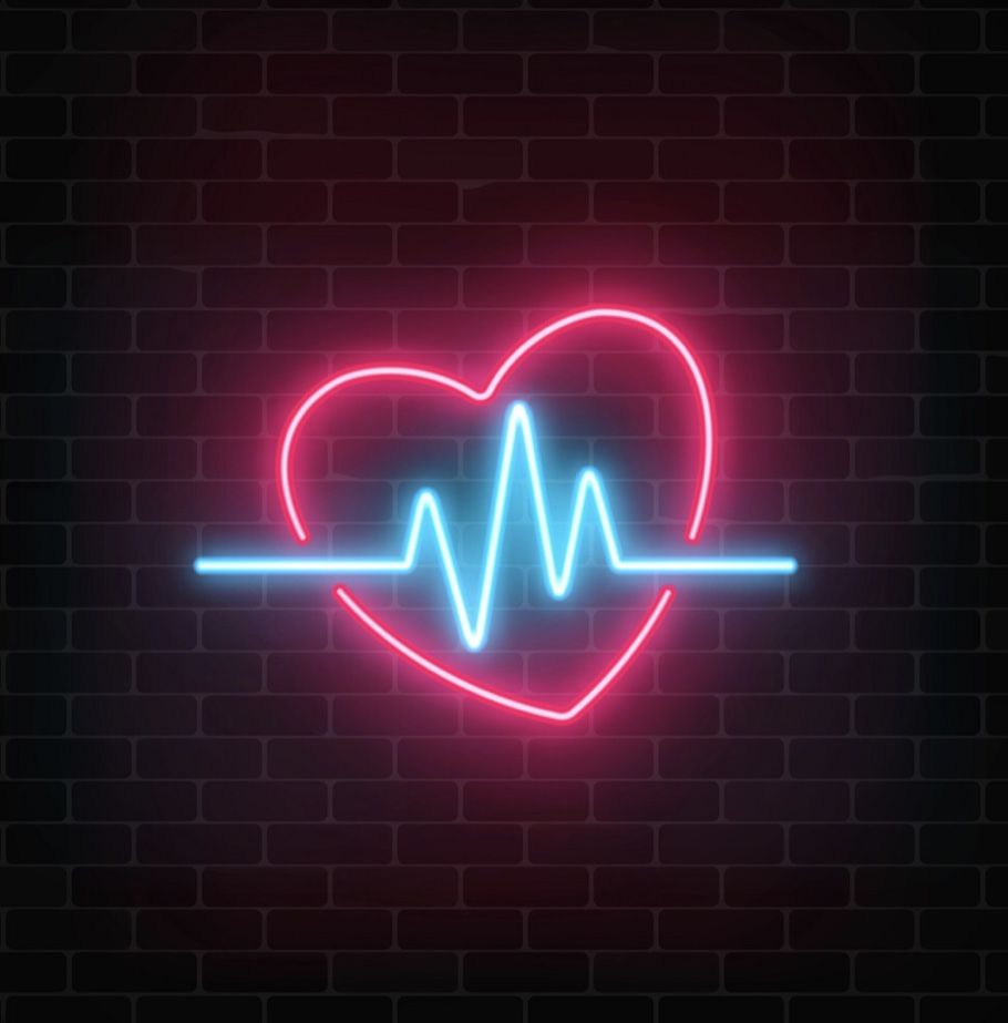 HEART BEAT NEON WALL ART – Saajawat