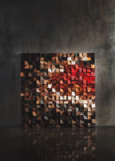 Crust Of Earth Wood Mosaic Wall Decor