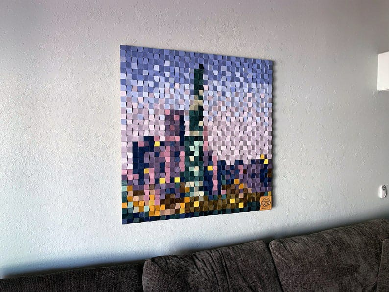 City of Dreams Wood Mosaic Wall Decor