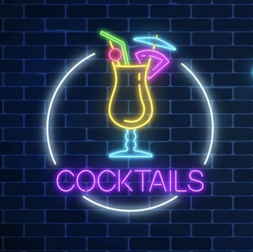 COCKTAIL NEON WALL ART