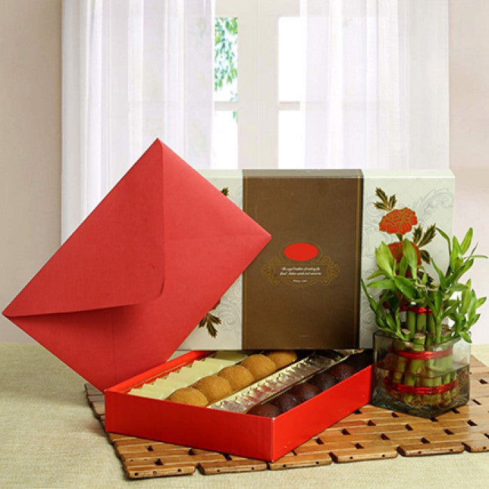 Rakhi Good Luck With Assorted Sweets