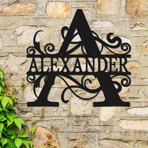Personalised Monogram Letter A Wall Decor