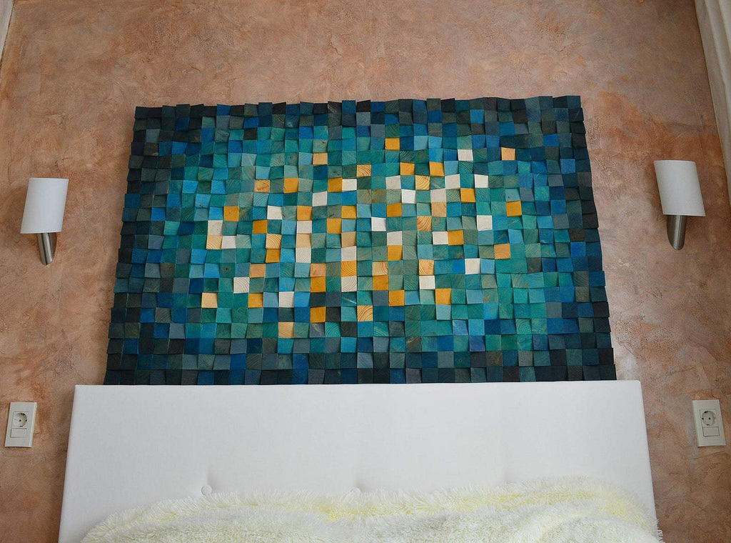 THE AMAZING MYSTERY OF THE OCEAN WOOD MOSAIC WALL DECOR
