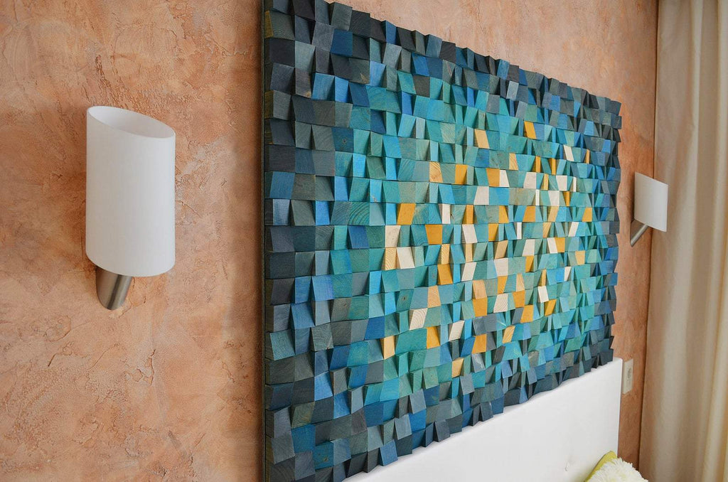 THE AMAZING MYSTERY OF THE OCEAN WOOD MOSAIC WALL DECOR