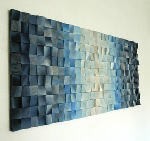 SIZZLING FROZEN LAKE WOOD MOSAIC WALL DECOR