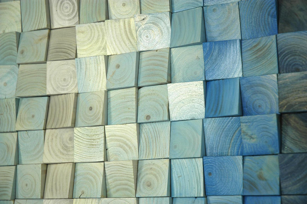 SIZZLING FROZEN LAKE WOOD MOSAIC WALL DECOR