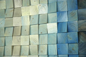 SIZZLING FROZEN LAKE WOOD MOSAIC WALL DECOR