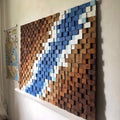AMAZING ABSTRACT WOOD MOSAIC WALL DECOR