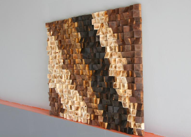 THE CHOCOLATEY WOOD MOSAIC WALL DECOR