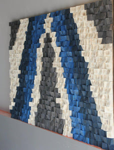 WONDERFULL ROCKY MOUNTAINS WOOD MOSAIC WALL DECOR
