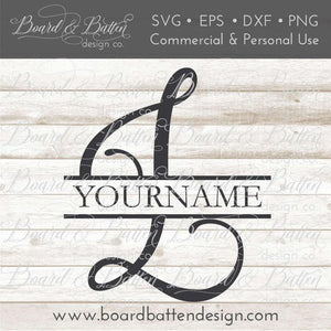Personalised Monogram Letter L