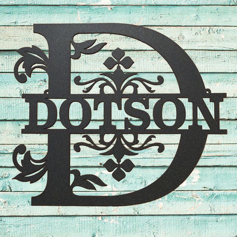 Personalised Monogram Letter D Wall Decor