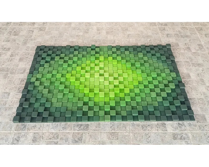 Green Earth Wood Mosaic Wall Decor