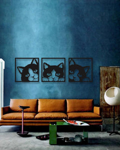 3 LOVELY CATS / WALL HANGING