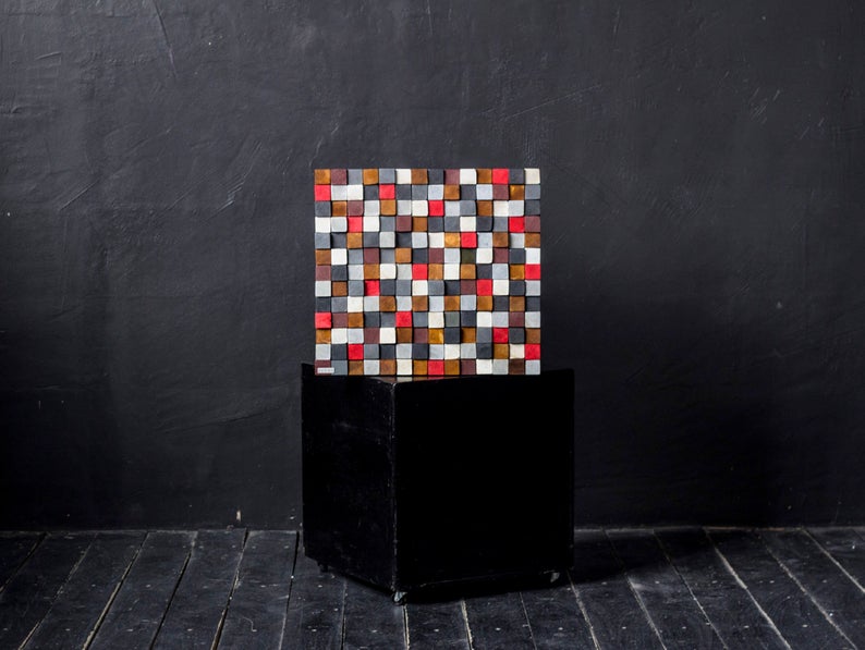 Berries Wood Mosaic Wall Decor