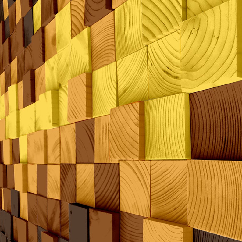Sunflower Wood Mosaic Wall Decor