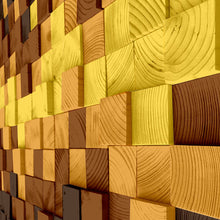 Load image into Gallery viewer, Sunflower Wood Mosaic Wall Decor
