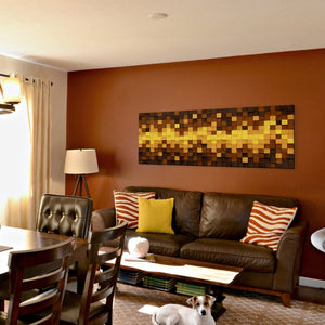 Sunflower Wood Mosaic Wall Decor