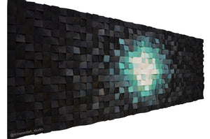 Modern Galaxy Wood Mosaic Wall Decor