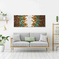 Music wood wall Art Wood Mosaic Wall Decor