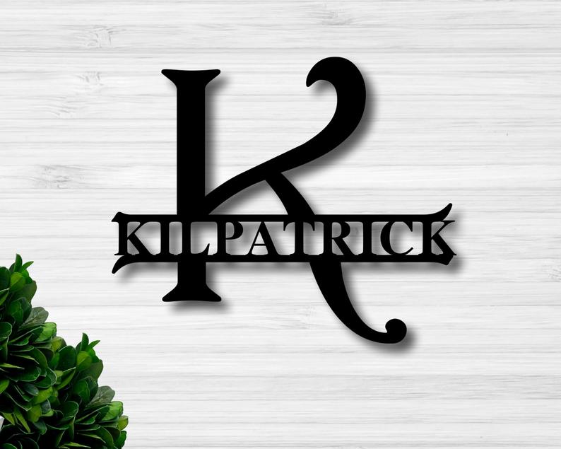 Personalised Monogram Letter K Wall Decor