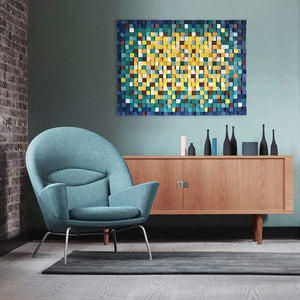 AWESOME MIX WOOD MOSAIC WALL DECOR