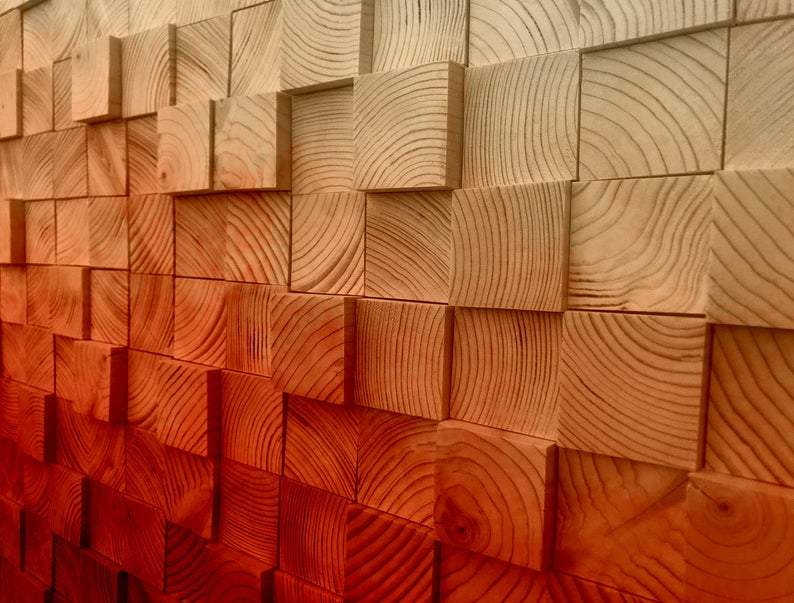 POWER PACKED SUN WOOD MOSAIC WALL DECOR