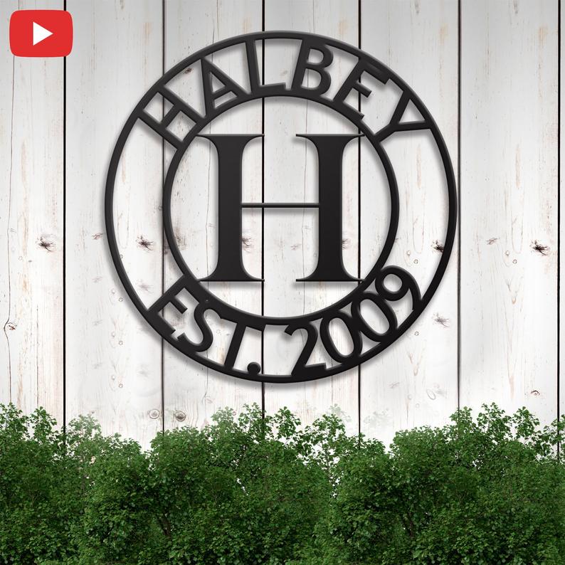 Personalised Monogram Letter H Wall Decor