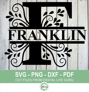 Personalised Monogram Letter F Wall Decor