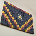 Black Abstract wood wall Art Wood Mosaic Wall Decor