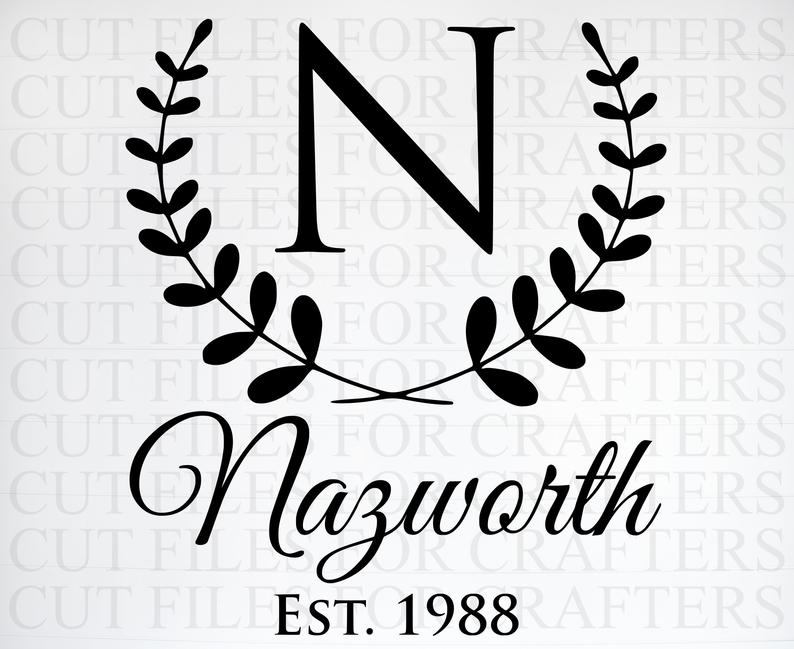 Personalised Monogram Letter N