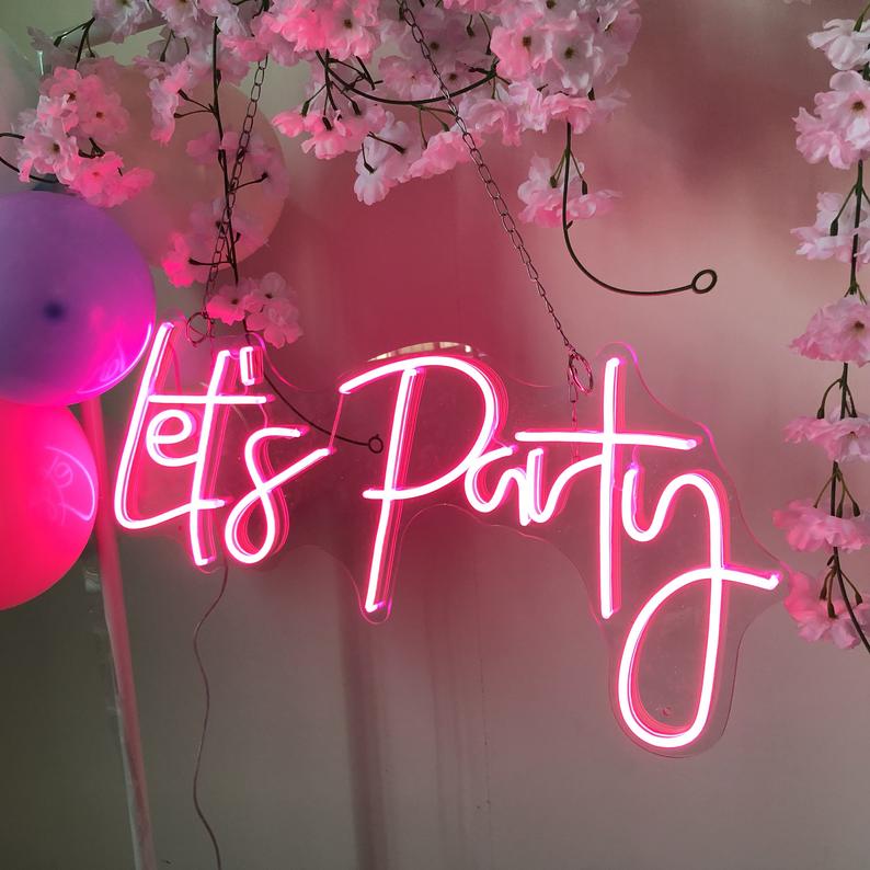 Let's Party Neon Sign