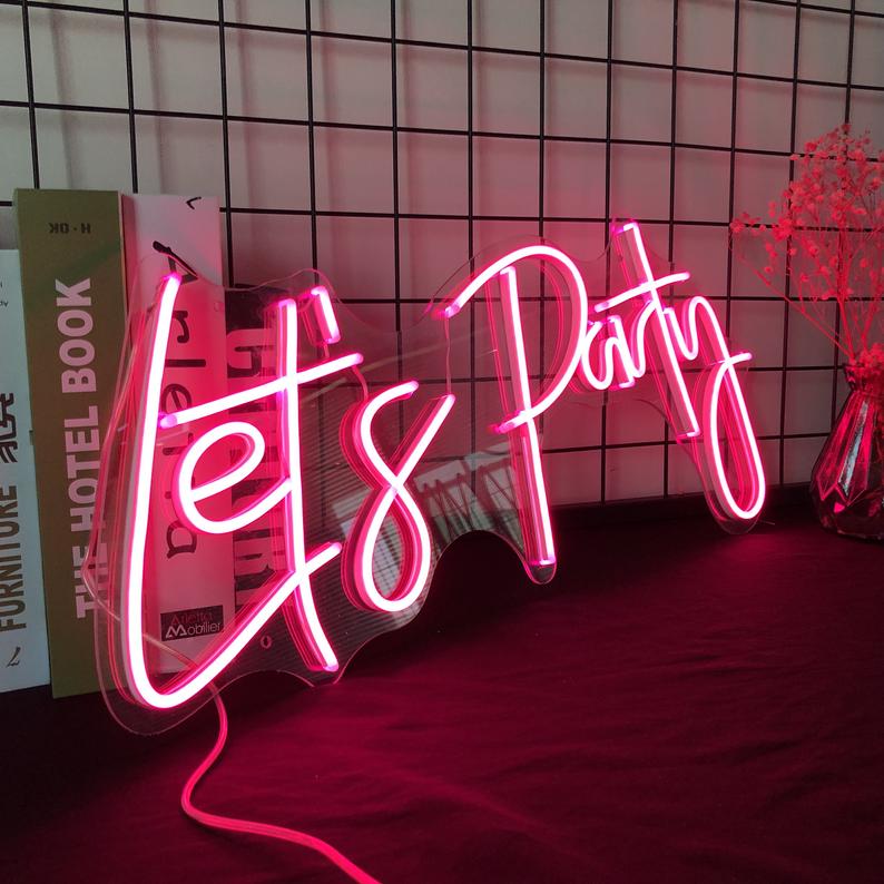 Let's Party Neon Sign