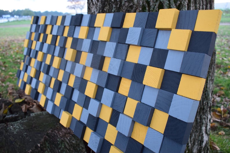 Spring Wood Mosaic Wall Decor