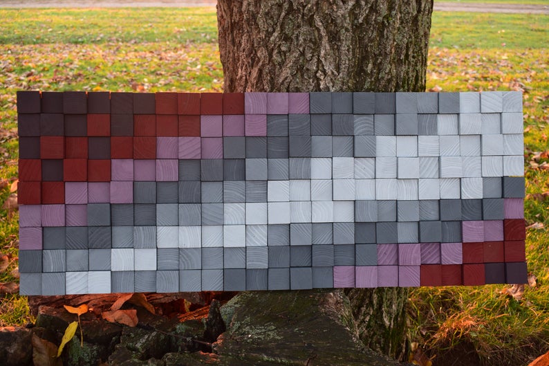 Sunshine Wood Mosaic Wall Decor