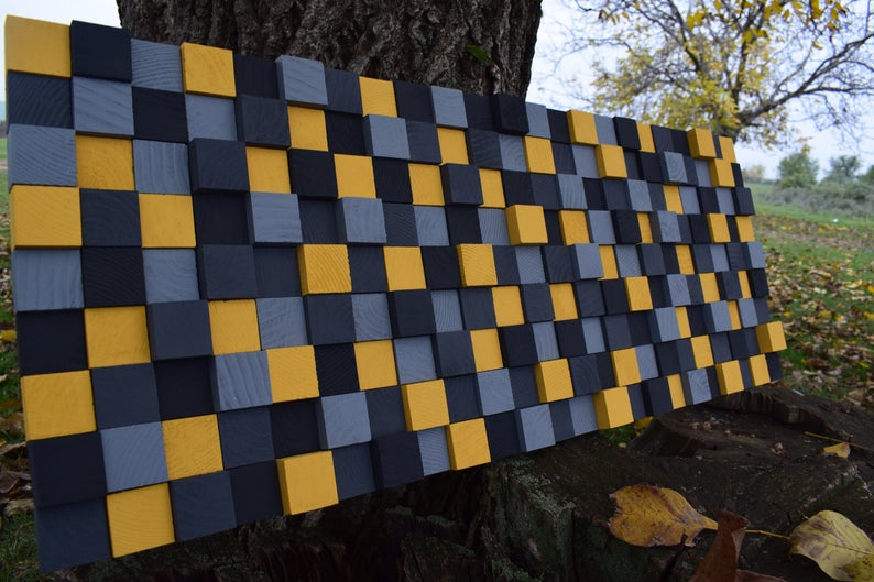 Spring Wood Mosaic Wall Decor