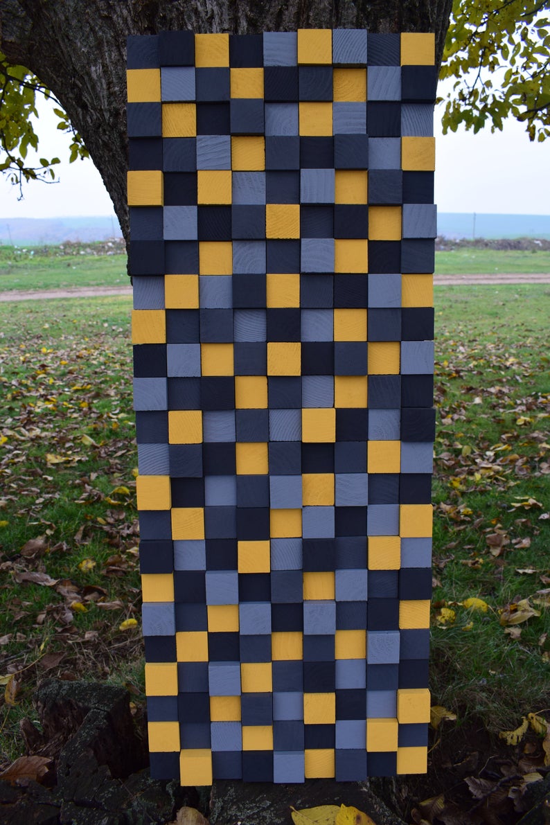 Spring Wood Mosaic Wall Decor