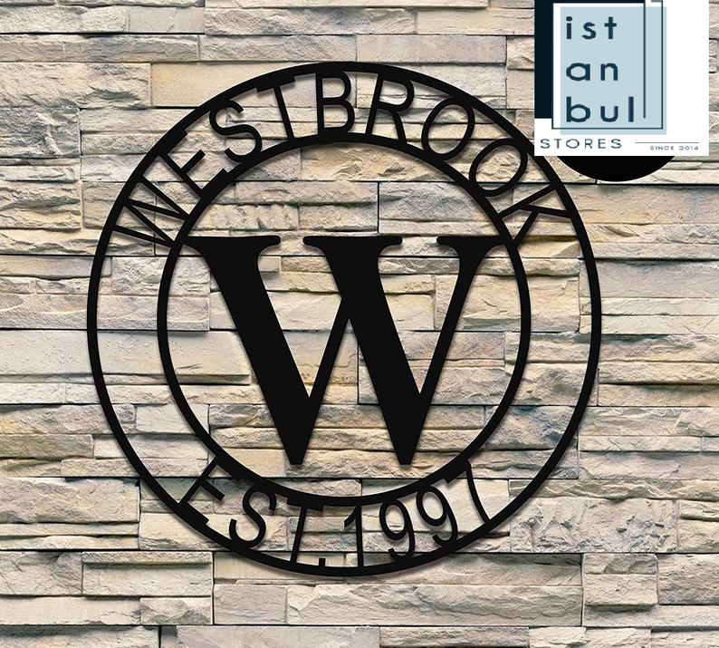 Personalised Monogram Letter W Wall Decor