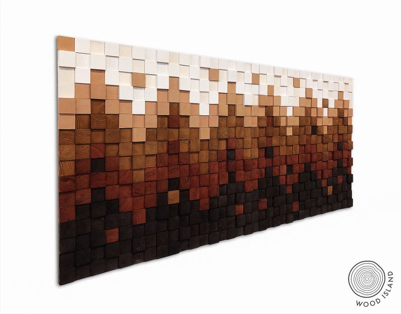 Cosiness Wood Mosaic Wall Decor