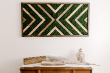 Load image into Gallery viewer, Chevron Designer Preserved Moss Wall Art
